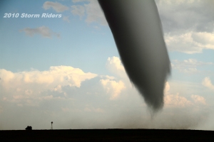 smooth tip of rope tornado over High Plains prairie south of Campo CO on May 31 2010
